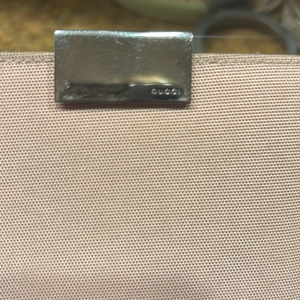 Vintage Gucci Unisex canvas and calf leather wallet with dust bag - Picture 2 of 10